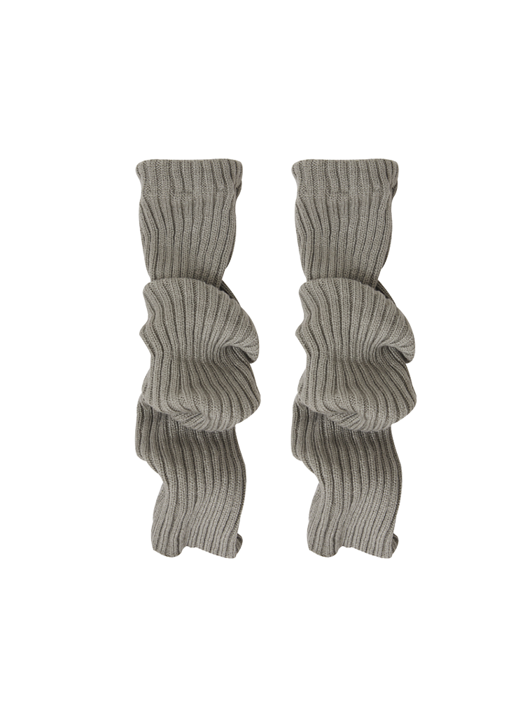 Retro Preppy Chic Multicolor Leg Warmers Lady's Ankle Ribbed Knitted - Yangma