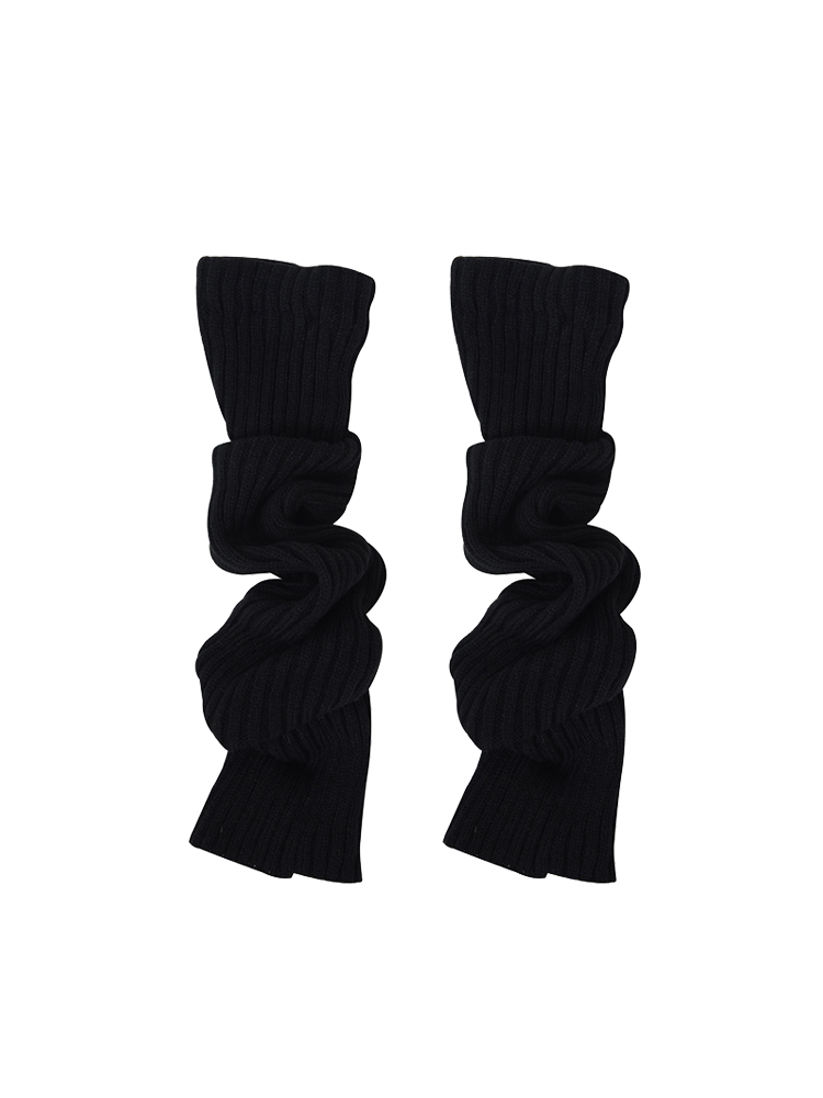 Retro Preppy Chic Multicolor Leg Warmers Lady's Ankle Ribbed Knitted - Yangma