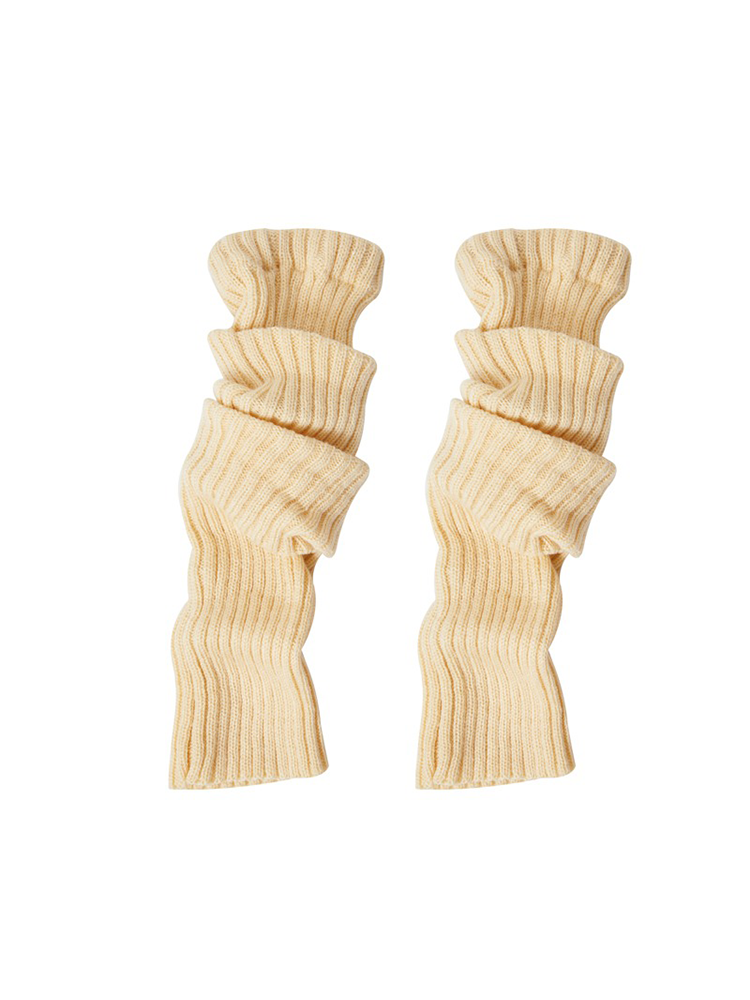 Retro Preppy Chic Multicolor Leg Warmers Lady's Ankle Ribbed Knitted - Yangma