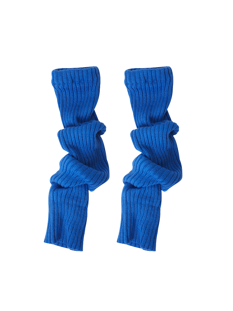 Retro Preppy Chic Multicolor Leg Warmers Lady's Ankle Ribbed Knitted - Yangma