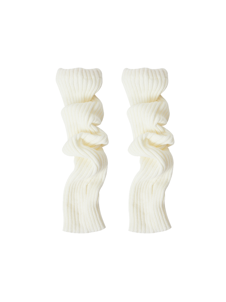 Retro Preppy Chic Multicolor Leg Warmers Lady's Ankle Ribbed Knitted - Yangma