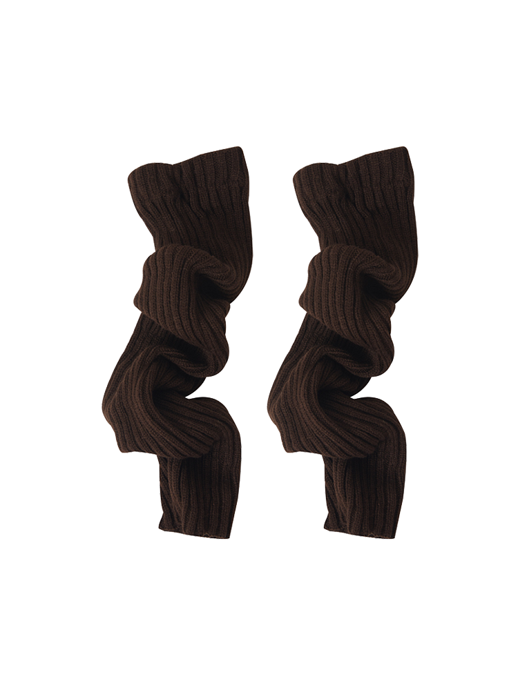 Retro Preppy Chic Multicolor Leg Warmers Lady's Ankle Ribbed Knitted - Yangma