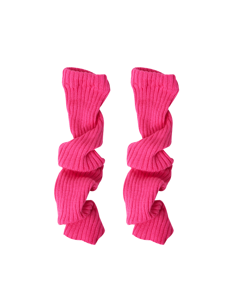 Retro Preppy Chic Multicolor Leg Warmers Lady's Ankle Ribbed Knitted - Yangma