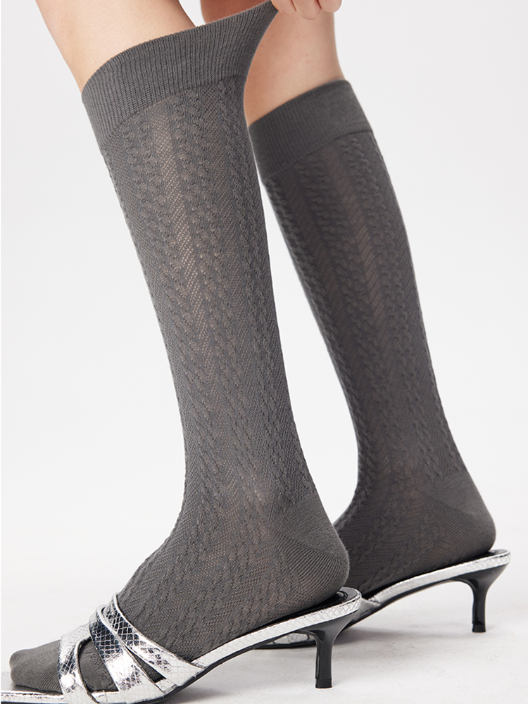 Women's Cable Knit Thigh High Boot Socks Extra Long Winter Stockings Leg Warmers - Yangma