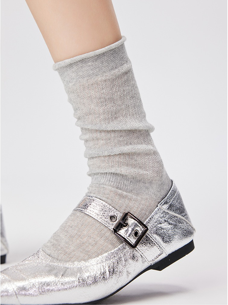 Raffle Women‘s Stripe Socks Mid-Length Mesh Thin Ankle - Yangma