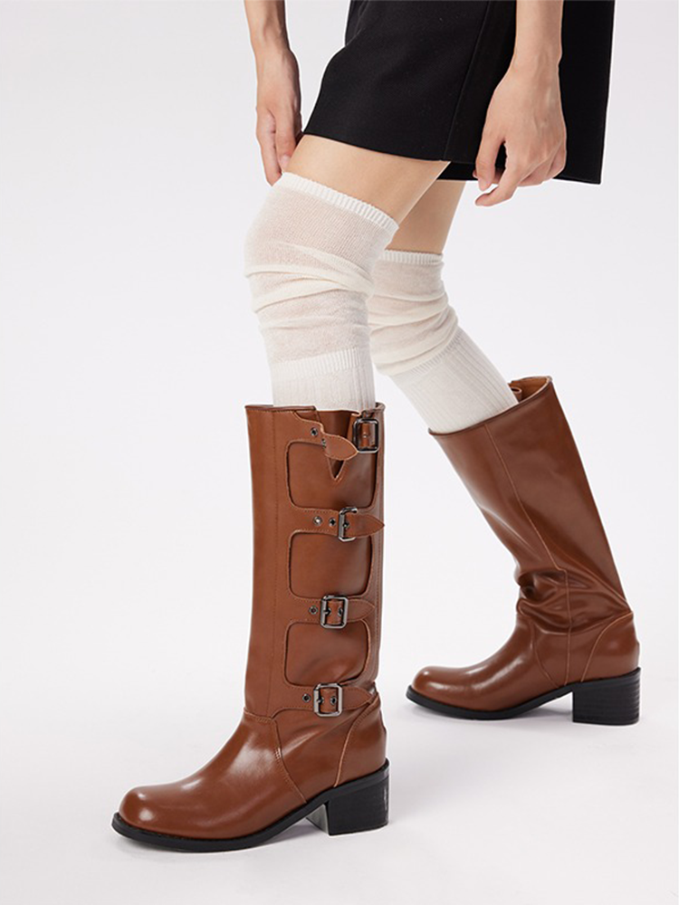 Women's Bamboo Thigh Knee High Socks Boot Stocking Knit - Yangma
