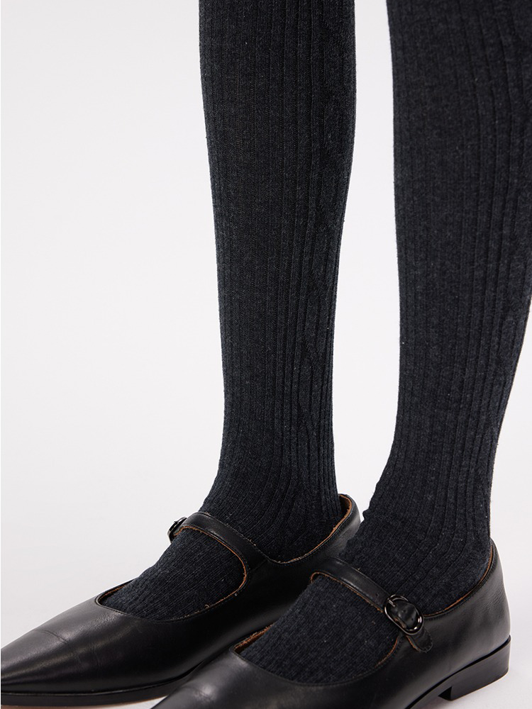 Women's Bamboo Thigh Knee High Socks Boot Stocking Knit - Yangma