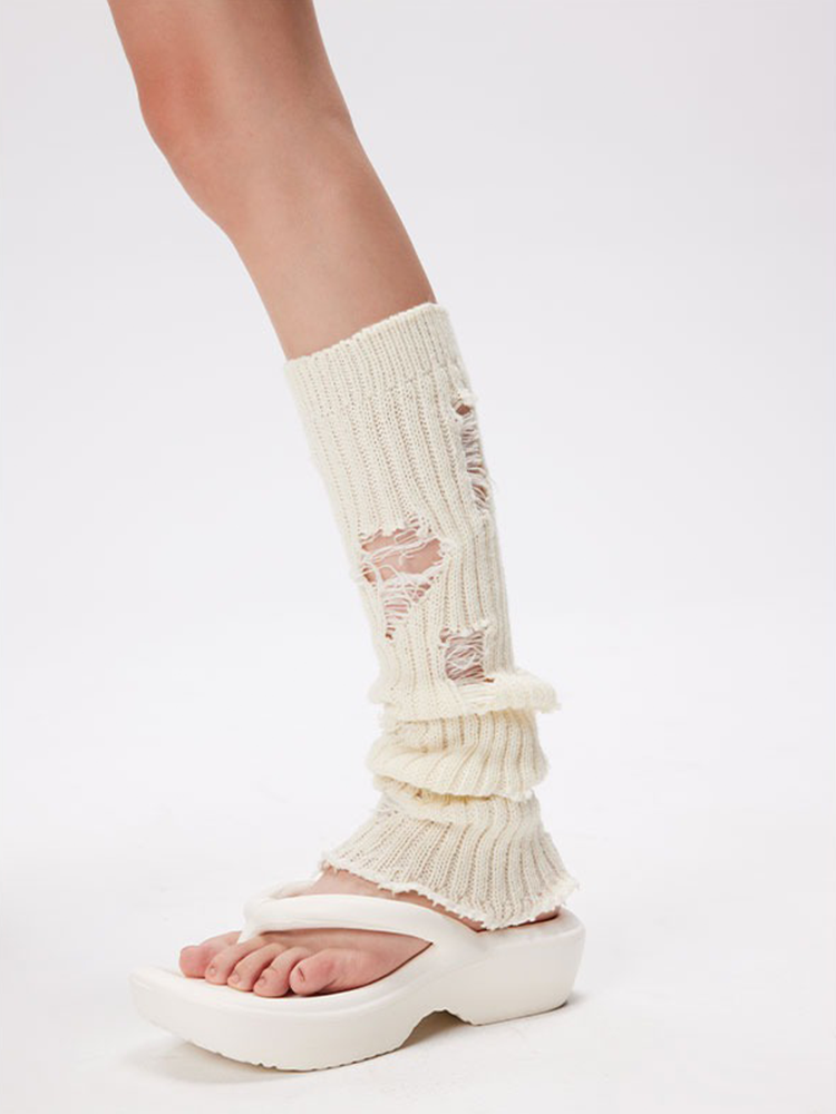 Leg Warmers for Women Knee High Knit Warm Thermal Acrylic Winter Sleeve - Yangma