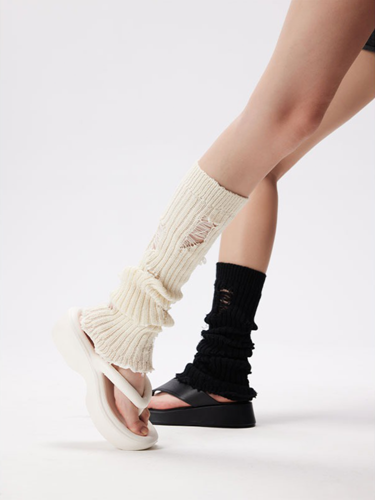 Leg Warmers for Women Knee High Knit Warm Thermal Acrylic Winter Sleeve - Yangma