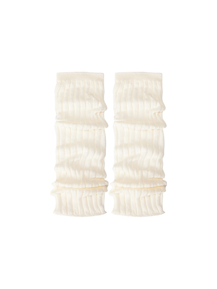 Retro Preppy Chic Ballet Leg Warmers for Women Ankle Ribbed Knitted - Yangma
