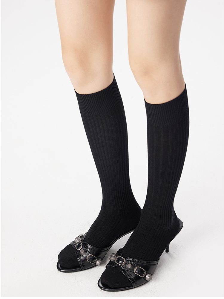 Women Cotton Knee High Socks Comfort Seam Long Dress Lightweight - Yangma