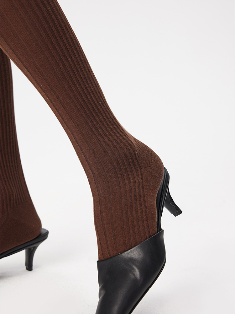 Women Cotton Knee High Socks Comfort Seam Long Dress Lightweight - Yangma