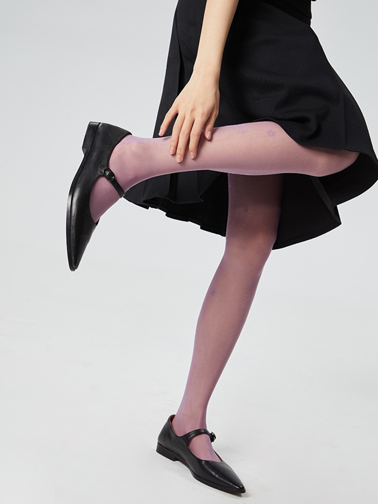 New Jeans Y2K Lolita Lace Pattern Tights Black Stockings High Waist Pantyhose - Yangma