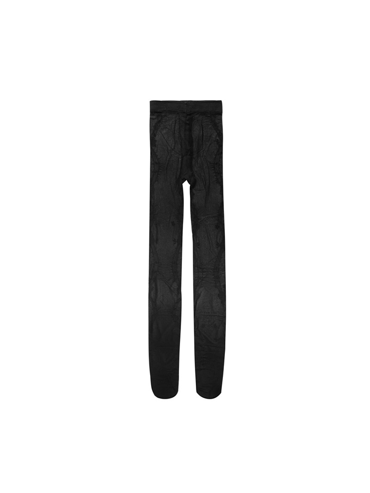 New Jeans Y2K Lolita Lace Pattern Tights Black Stockings High Waist Pantyhose - Yangma