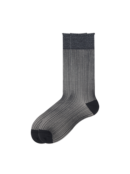 Raffle Socks Glitter Stripe Mid-Length Mesh Ankle for Women - Yangma