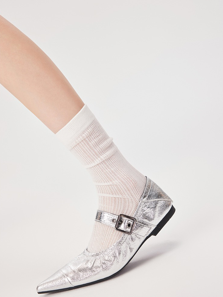 Ballet Women's Socks Mid-Length Mesh Ankle Summer - Yangma