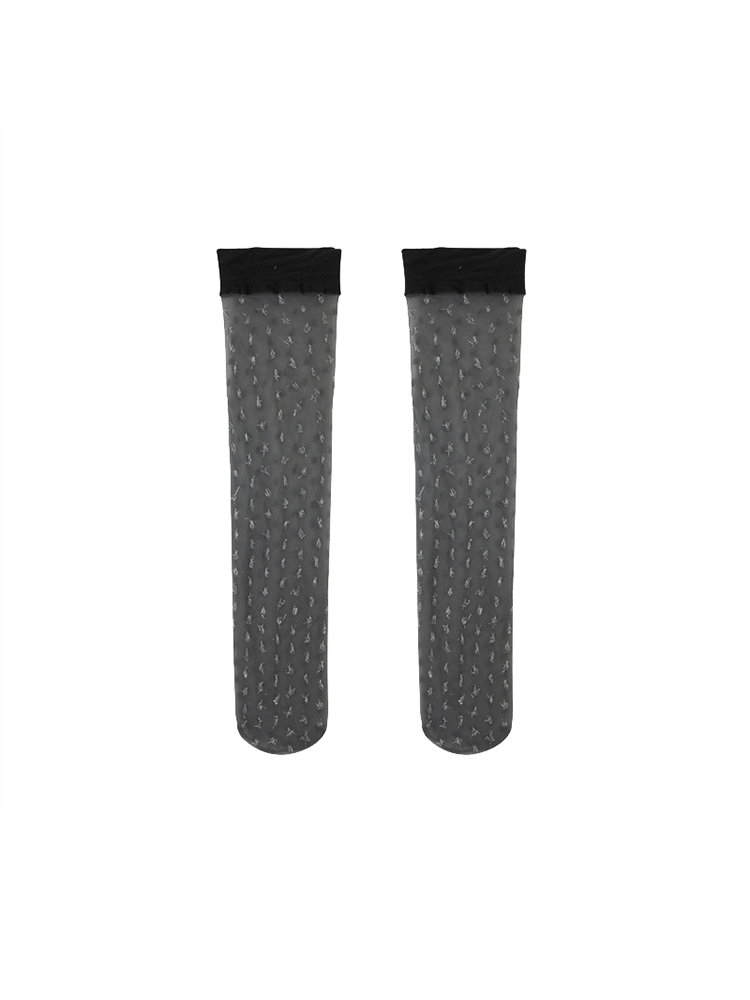 Sheer Knee High Spot Stocking for Women Nylon Trouser Socks - Yangma