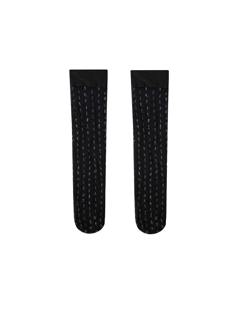 Sheer Knee High Spot Stocking for Women Nylon Trouser Socks - Yangma