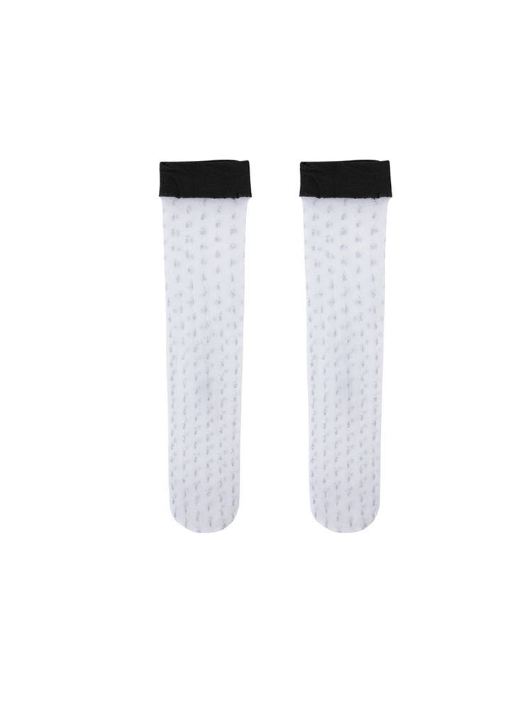 Sheer Knee High Spot Stocking for Women Nylon Trouser Socks - Yangma