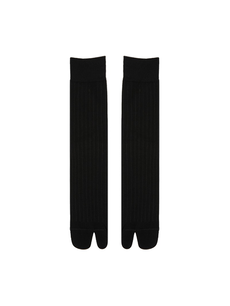 Tabi Socks Pairs of Crew Split Toe for Women Breathable Stripe Mid-Length Ankle - Yangma
