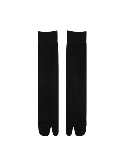 Tabi Socks Pairs of Crew Split Toe for Women Breathable Stripe Mid-Length Ankle - Yangma