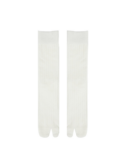 Tabi Socks Pairs of Crew Split Toe for Women Breathable Stripe Mid-Length Ankle - Yangma