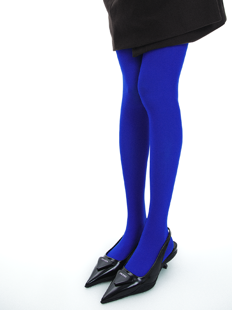 Matte Velvet Royal Blue Pantyhose Spicy Babe Style - Yangma