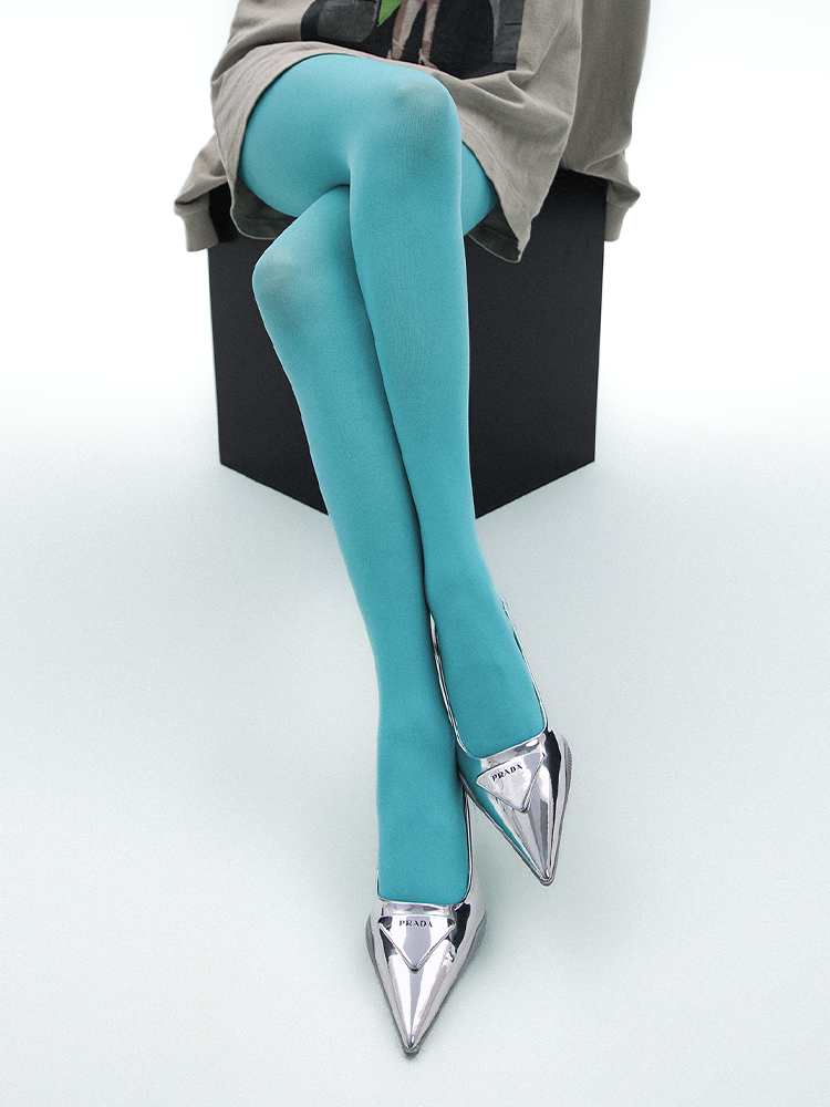 Matte Velvet Exquisite Teal Pantyhose Spicy Babe Style - Yangma