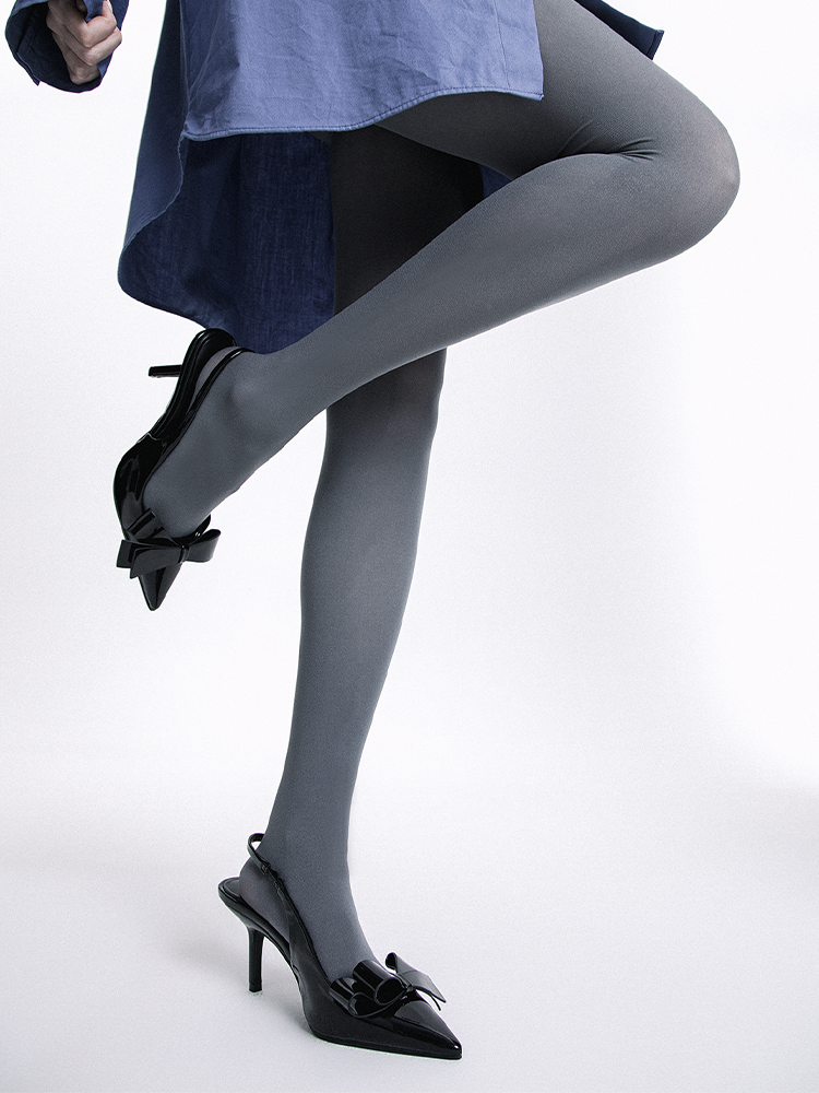 Matte Velvet Elegant Dark Gray Pantyhose Spicy Babe Style - Yangma
