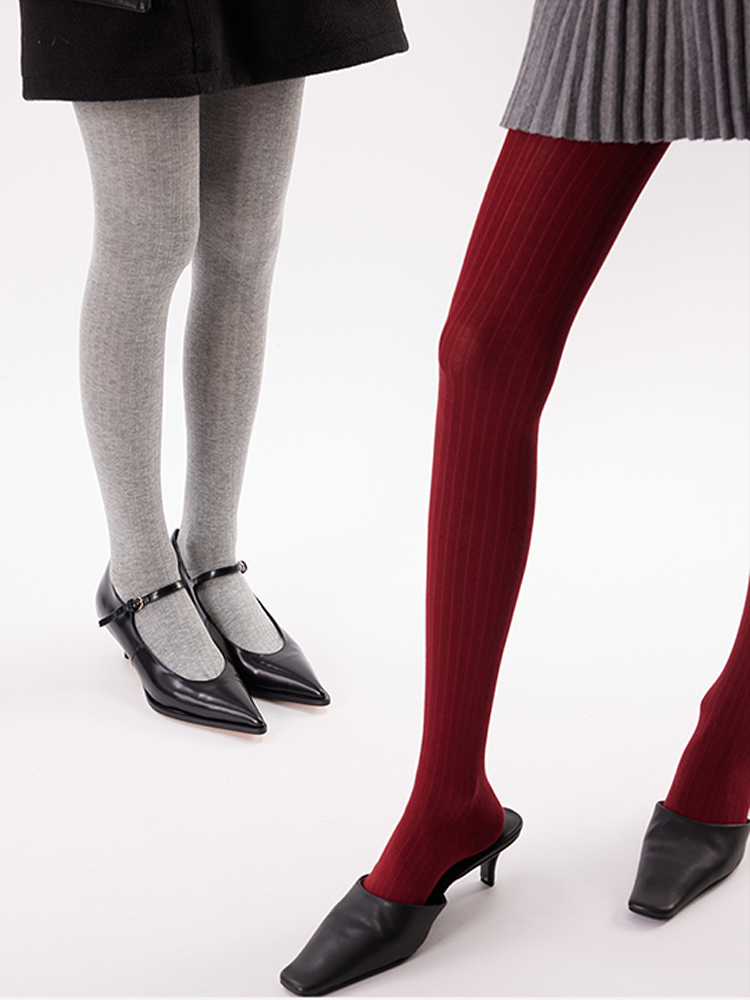 Christmas Red Knitted Tights Slimming - Yangma