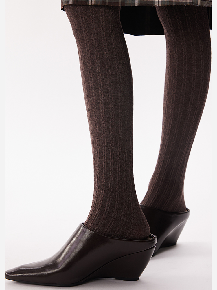 Cable Knit Tights Stocking Casual Easy Wear - Yangma